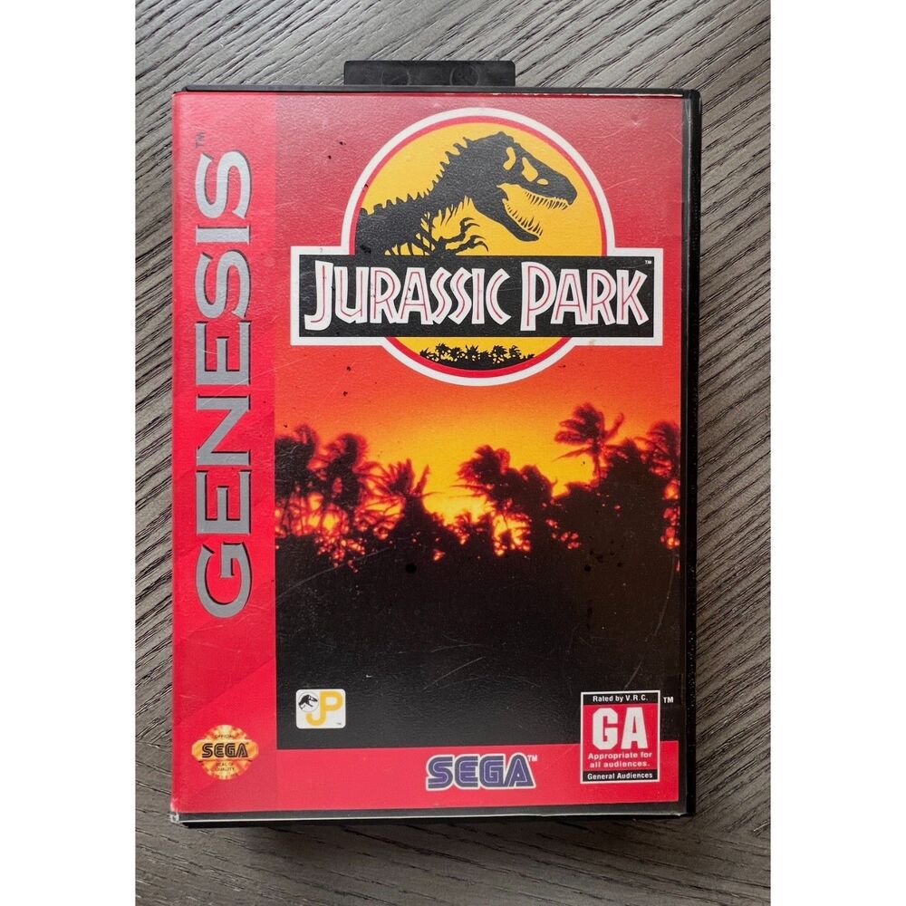 Vintage Sega Genesis Jurassic Park Game In Box with Manual